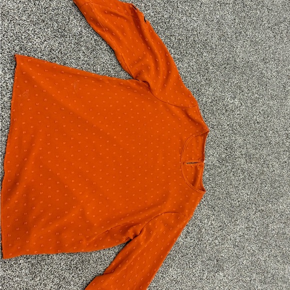 Women's Orange Polka Dot Top - Picture 6 of 6